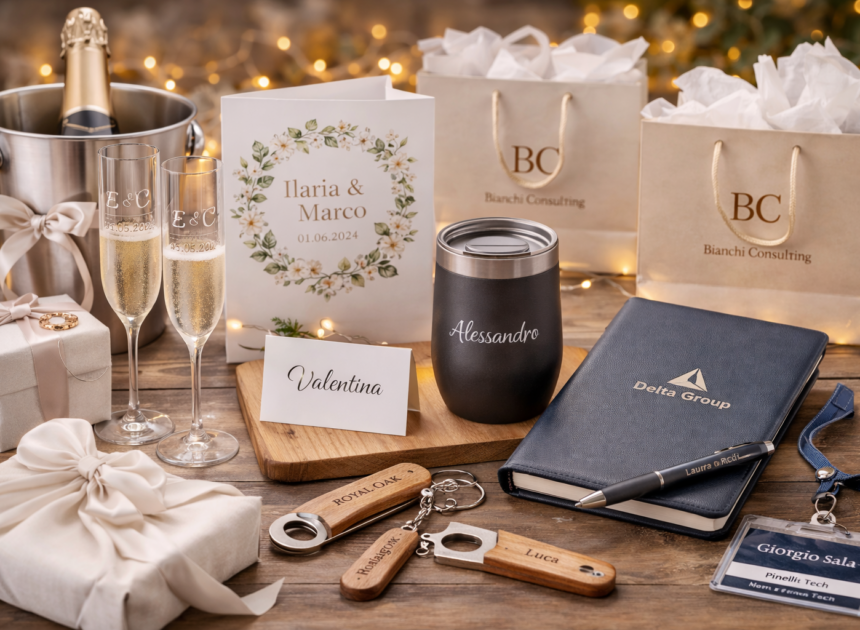 5 occasioni in cui un regalo personalizzato fa davvero la differenza (matrimoni, eventi, aziende)